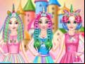 Juego Princesses Rainbow Unicorn Hair Salon