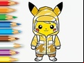 Juego Coloring Book: Raincoat Pikachu