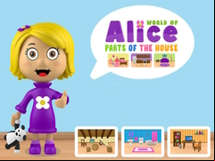 Juego World of Alice Parts of the House