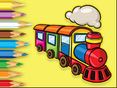 Juego Coloring Book: Running Train