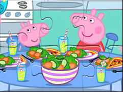 Juego Jigsaw Puzzle: Peppa Dinner Time