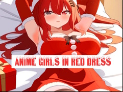 Juego Anime Girls In Red Dress Tile Puzzle