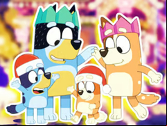 Juego Jigsaw Puzzle: Bluey Family Xmas Eve
