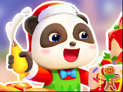 Juego Jigsaw Puzzle: Baby Panda Christmas Chef