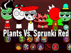 Juego Plants Vs. Sprunki Red