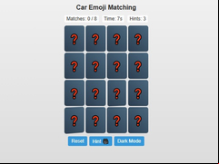 Juego Car Emoji Matching