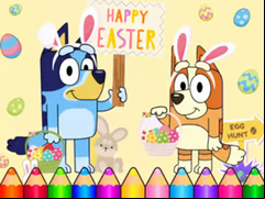 Juego Coloring Book: Bluey Happy Easter