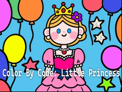 Juego Color By Code: Little Princess