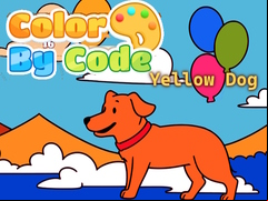 Juego Color By Code: Yellow Dog