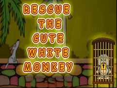 Juego Rescue the Cute White Monkey